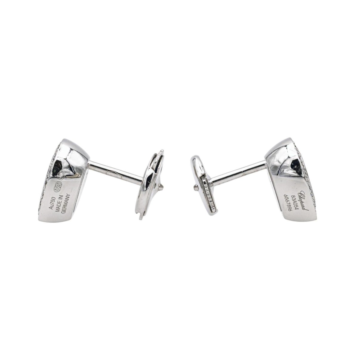Boucles d'oreilles CHOPARD "Happy Diamonds" en or blanc et diamants - Castafiore