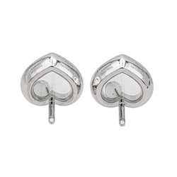 Boucles d'oreilles CHOPARD "Happy Diamonds" en or blanc et diamants - Castafiore