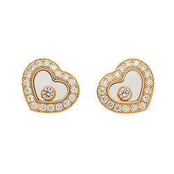 Boucles d'oreilles CHOPARD "Happy diamonds" en or rose et diamants - Castafiore