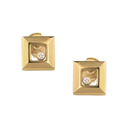 Boucles d'oreilles CHOPARD "Happy Diamonds Icons" en or jaune et diamants - Castafiore