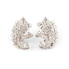 Boucles d'oreilles Clip en or blanc et diamants - Castafiore