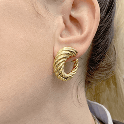 Boucles d'oreilles clip en or jaune - Castafiore