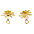 Boucles d'oreilles Clip en or jaune émeraude et diamant - Castafiore