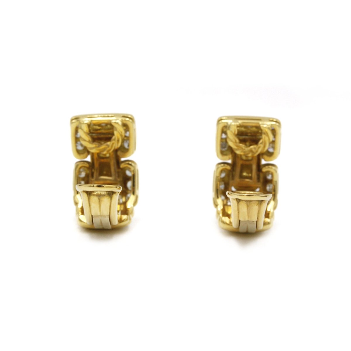 Boucles d'oreilles Clip en or jaune et diamant - Castafiore