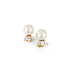 Boucles d'oreilles Clip en or jaune, perles et diamants - Castafiore