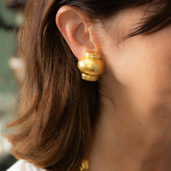 Boucles d'oreilles Clip LALAOUNIS Pot en or jaune - Castafiore