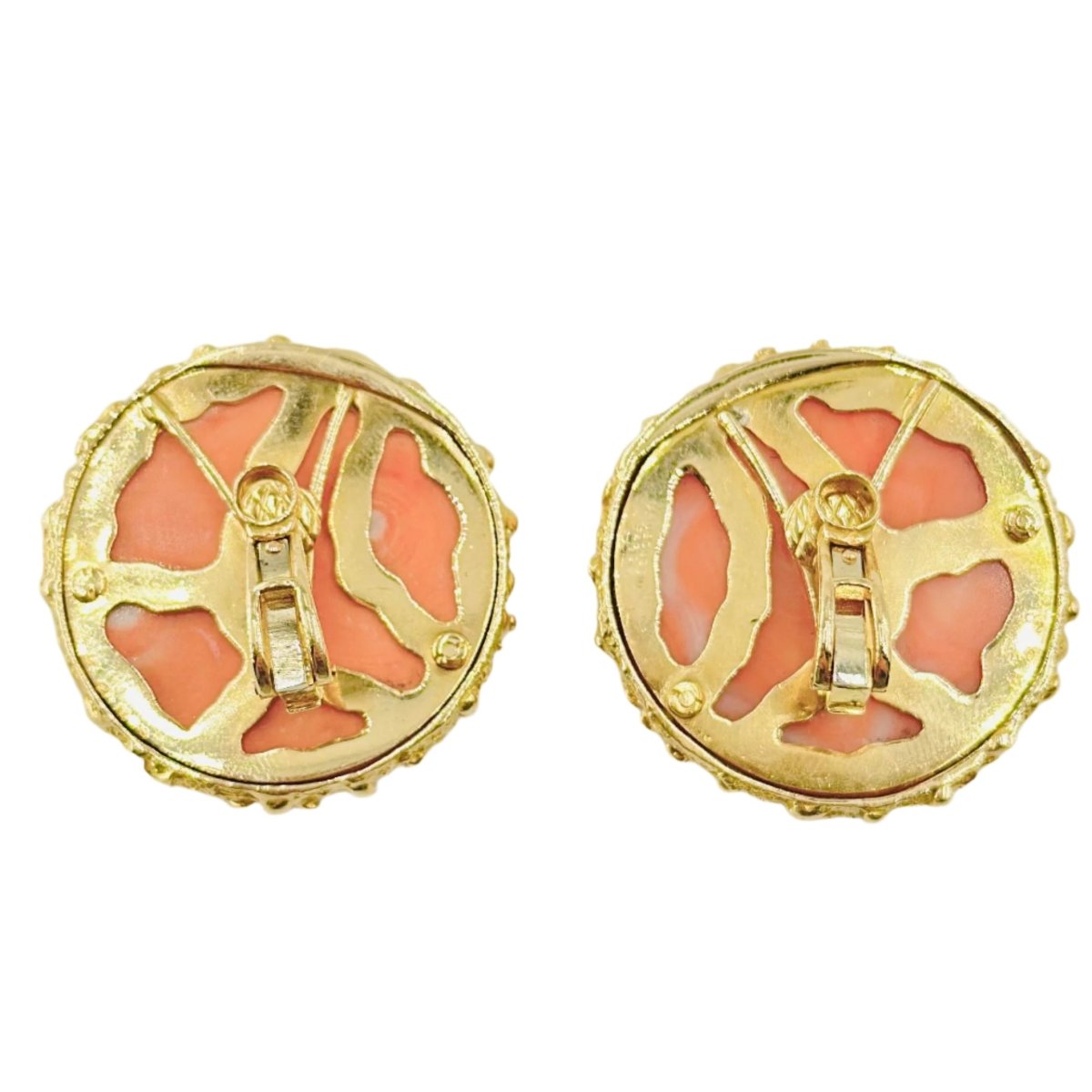 Boucles d'oreilles Clip MAUBOUSSIN en or jaune et corail - Castafiore
