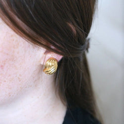 Boucles d'oreilles clip torsade or - Castafiore