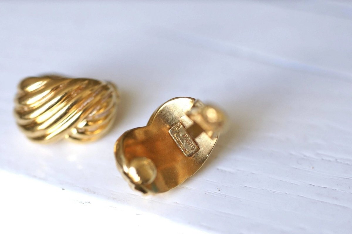 Boucles d'oreilles clip torsade or - Castafiore