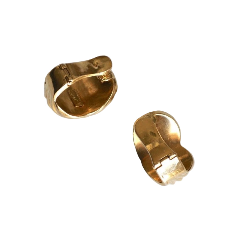 Boucles d'oreilles clip torsade or - Castafiore