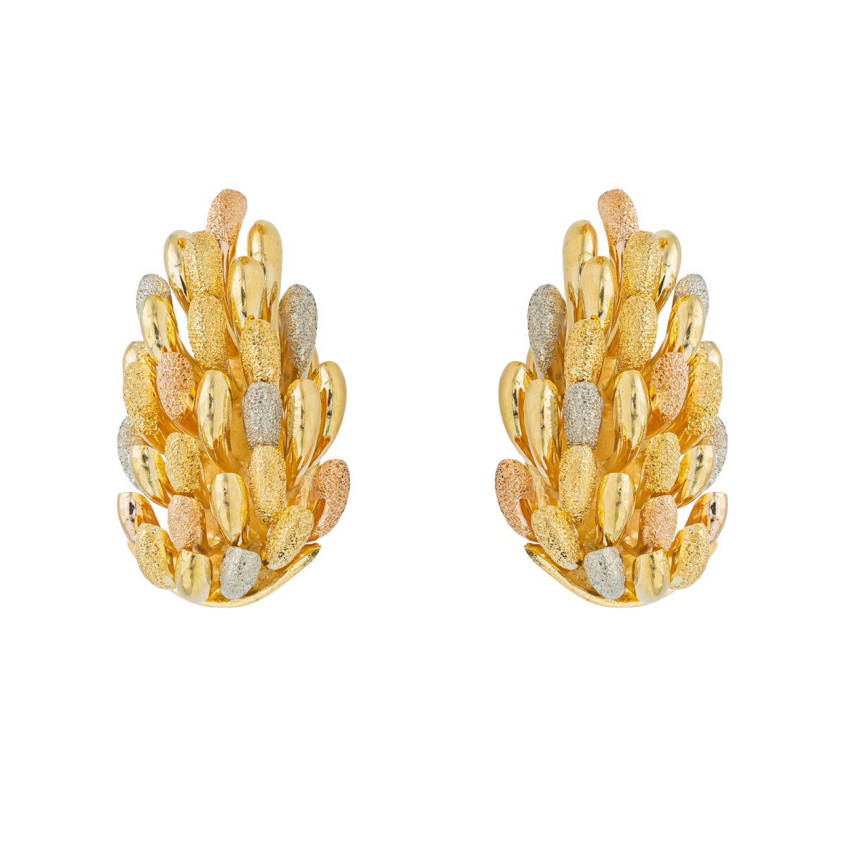 Boucles d'oreilles Clip trois ors - Castafiore