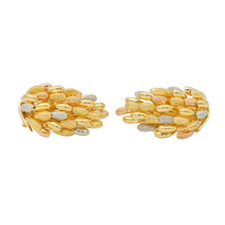 Boucles d'oreilles Clip trois ors - Castafiore