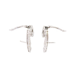 Boucles d'oreilles Clips "Ailes" en or blanc et diamants - Castafiore