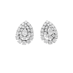 Boucles d'oreilles Clips BOUCHERON en platine et diamants - Castafiore