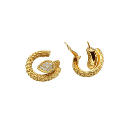 Boucles d'oreilles Clips BOUCHERON "Serpent Bohème" en or jaune et diamants - Castafiore