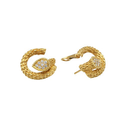 Boucles d'oreilles Clips BOUCHERON "Serpent Bohème" en or jaune et diamants - Castafiore