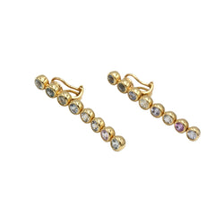Boucles d'oreilles Clips BUCHERER en or jaune et saphirs - Castafiore
