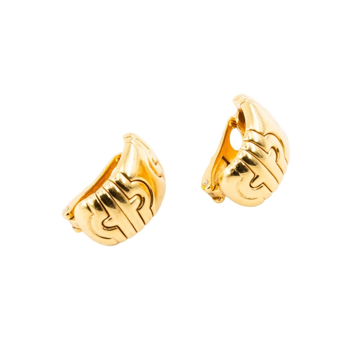 Boucles d'oreilles Clips BULGARI "Parentesi" en or jaune - Castafiore