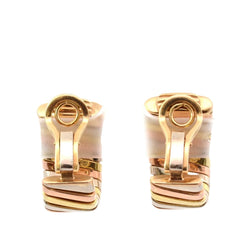 Boucles d'oreilles Clips BULGARI "Tubogas" en or jaune - Castafiore