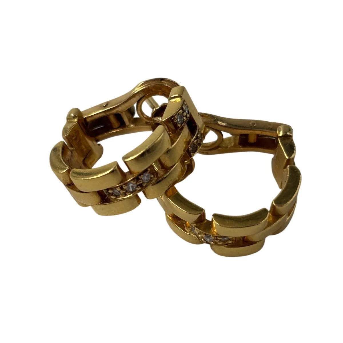 Boucles d'oreilles Clips CARTIER or jaune et diamants - Castafiore