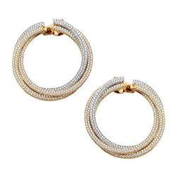Boucles d’oreilles Clips CARTIER "Trinity" en or blanc, or jaune, or rose et diamants - Castafiore