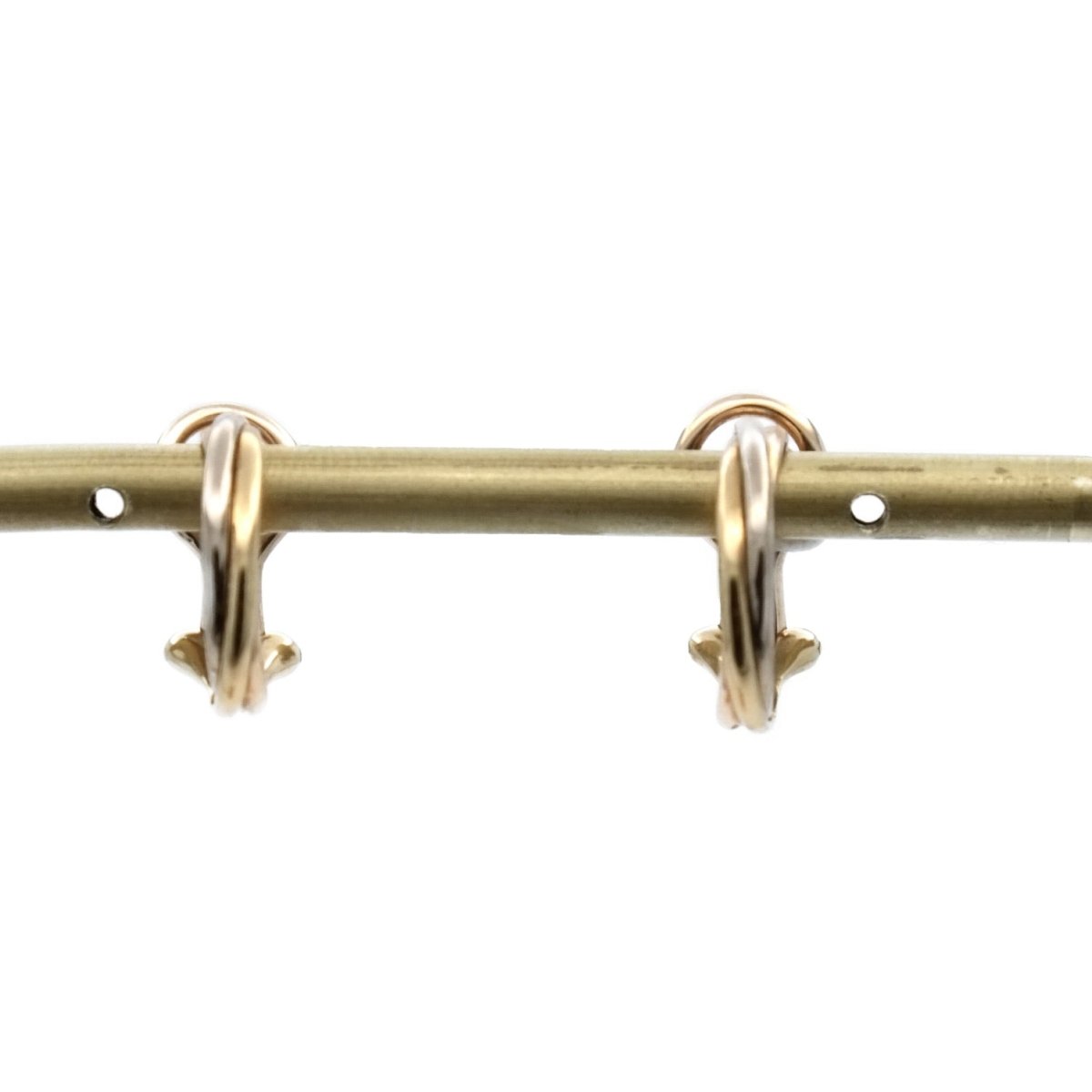 Boucles d'oreilles Clips CARTIER "Trinity" en or jaune et or rose - Castafiore