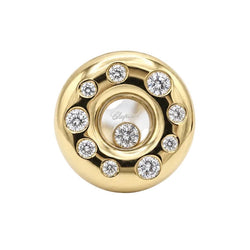 Boucles d'oreilles Clips CHOPARD "Happy Diamond" en or jaune et diamants - Castafiore