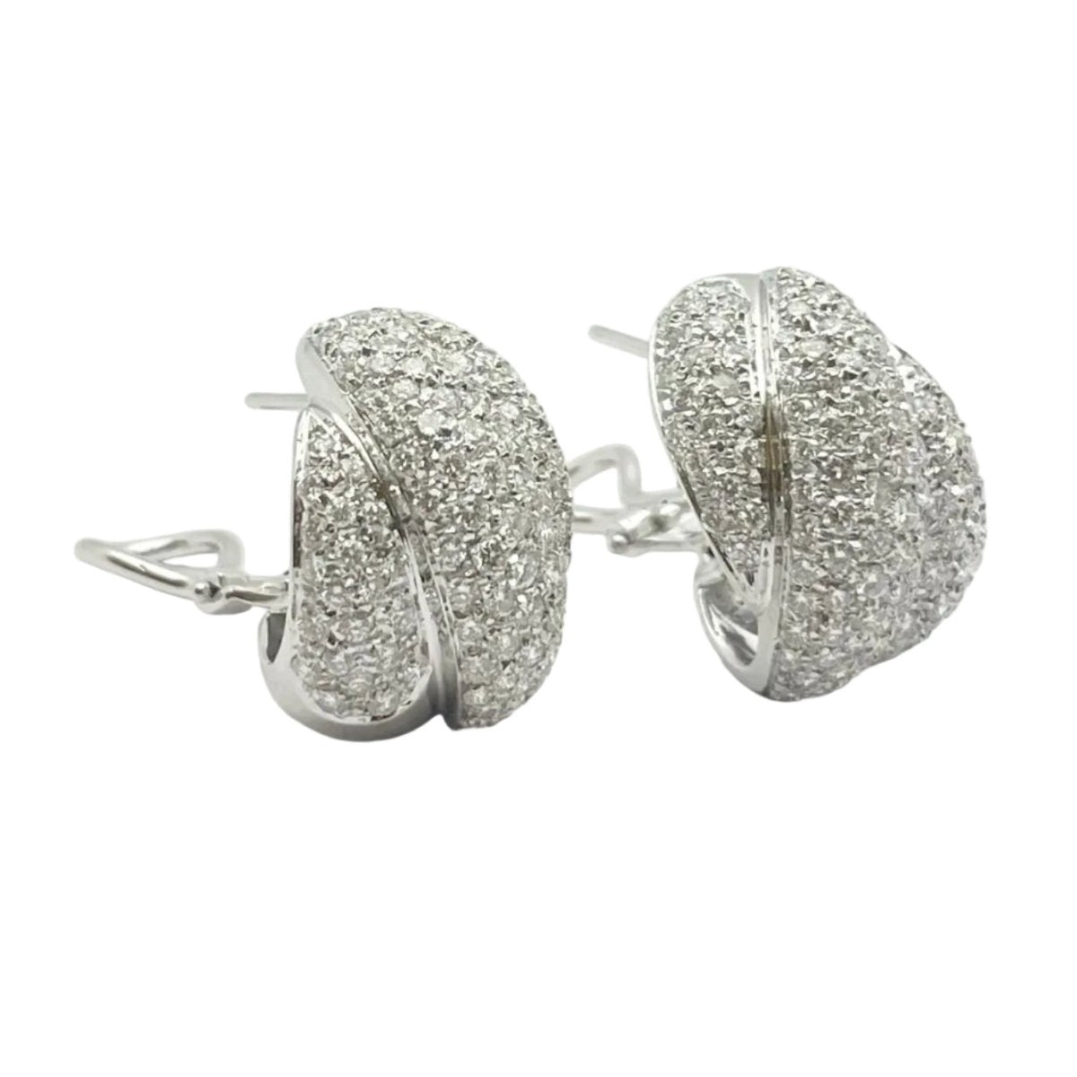 Boucles d'oreilles Clips DAMIANI en or blanc et diamants - Castafiore