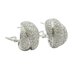 Boucles d'oreilles Clips DAMIANI en or blanc et diamants - Castafiore