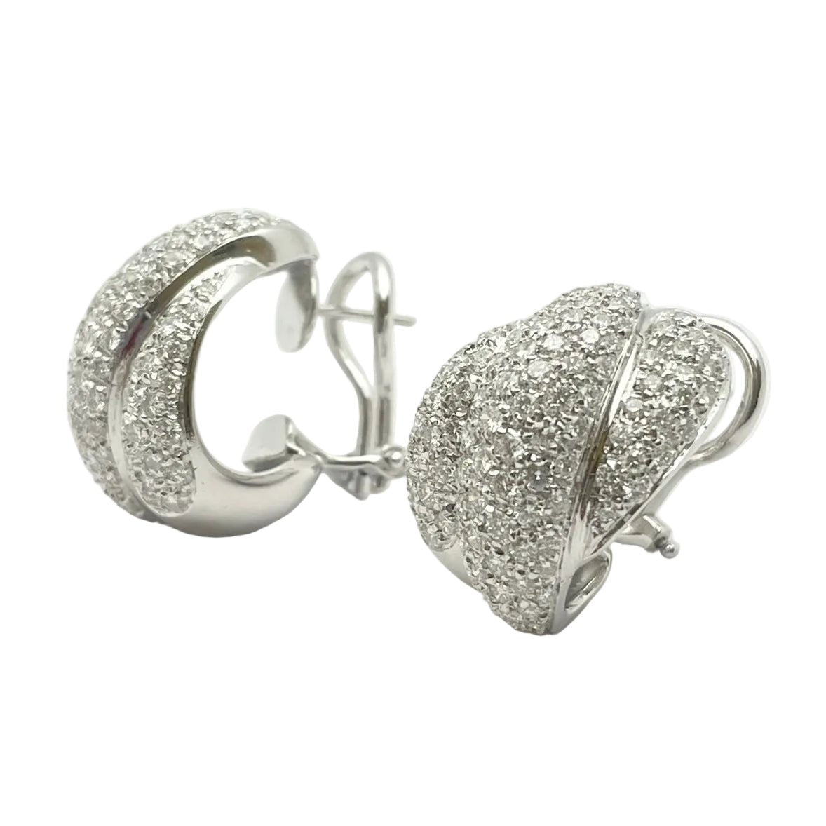Boucles d'oreilles Clips DAMIANI en or blanc et diamants - Castafiore