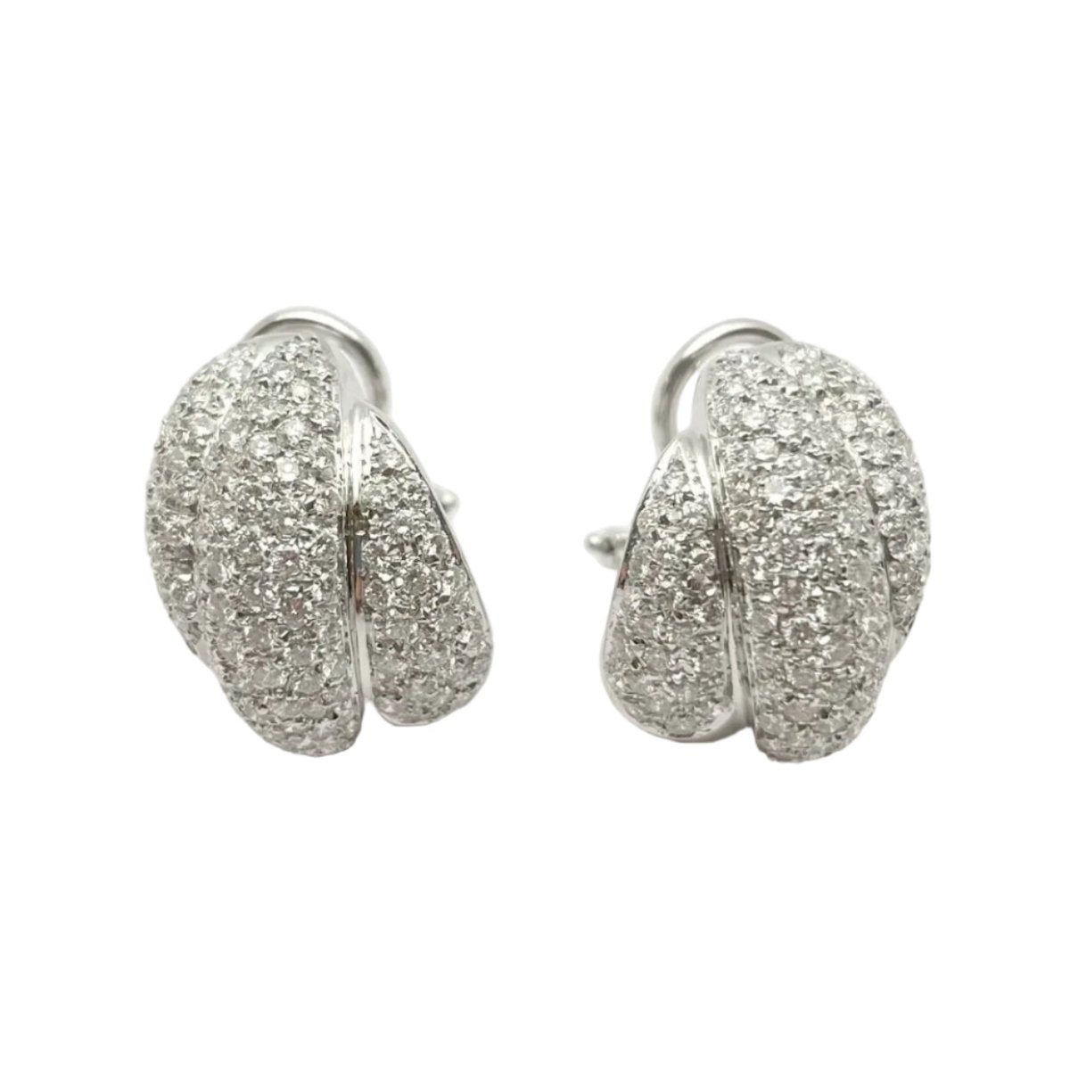 Boucles d'oreilles Clips DAMIANI en or blanc et diamants - Castafiore