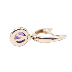 Boucles d'oreilles Clips en or blanc, améthystes et diamants - Castafiore