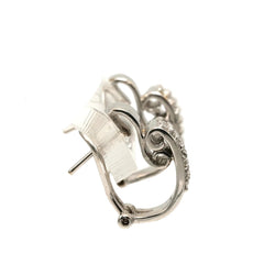 Boucles d'oreilles Clips en or blanc et diamants - Castafiore