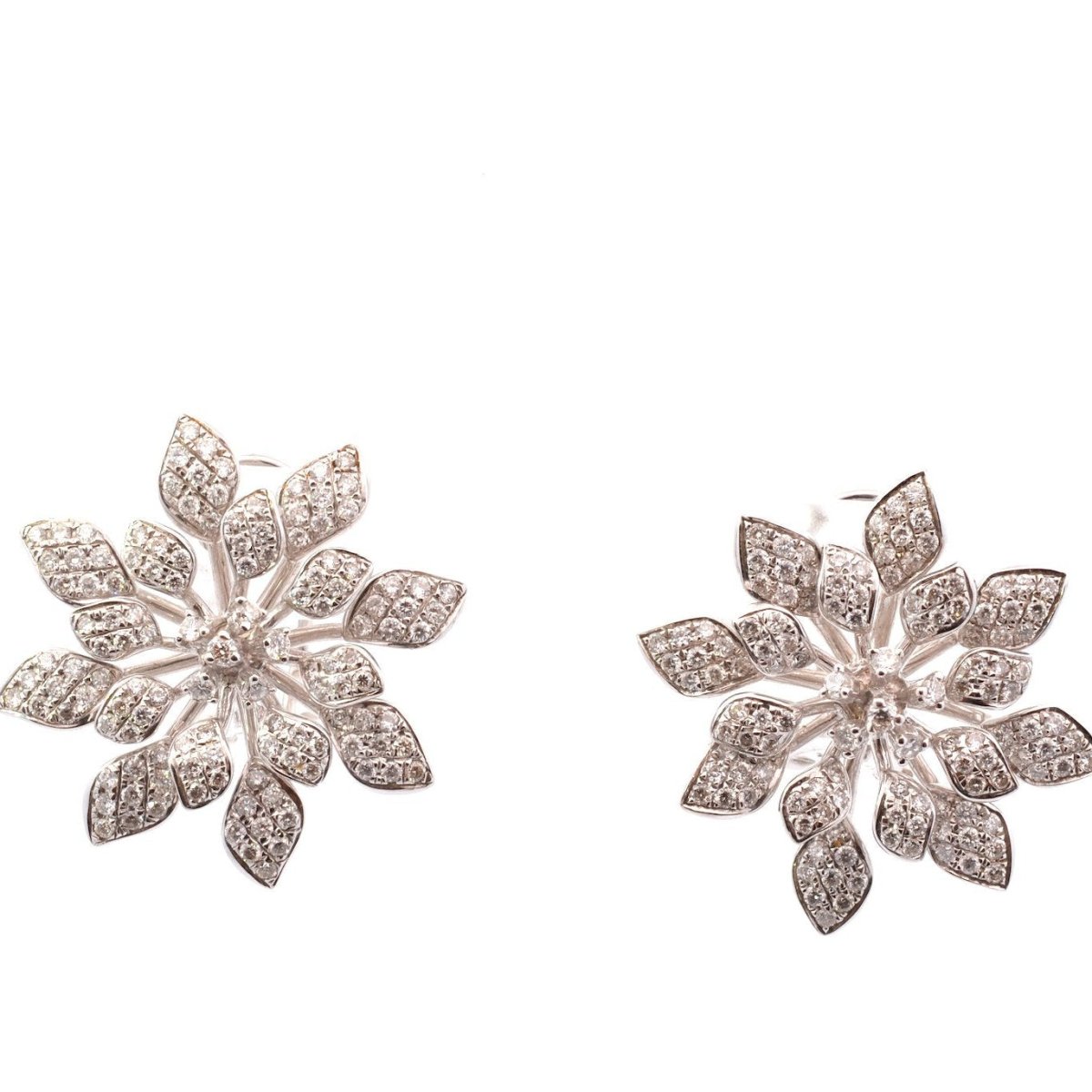 Boucles d'oreilles Clips en or blanc et diamants - Castafiore