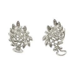 Boucles d'oreilles Clips en or blanc et diamants - Castafiore