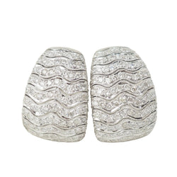 Boucles d'oreilles Clips en or blanc et diamants - Castafiore