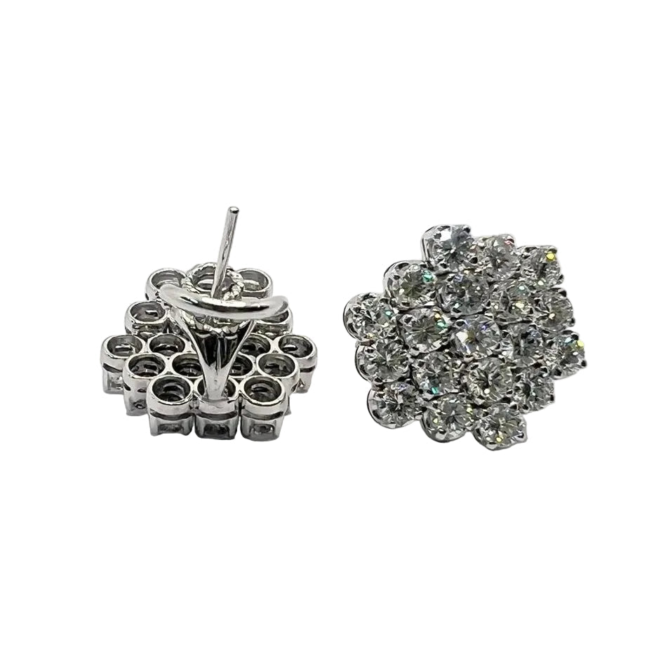 Boucles d'oreilles Clips en or blanc et diamants - Castafiore