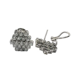 Boucles d'oreilles Clips en or blanc et diamants - Castafiore