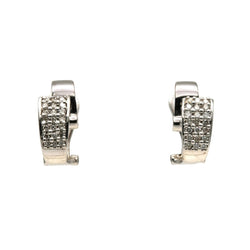 Boucles d'oreilles Clips en or blanc et diamants - Castafiore