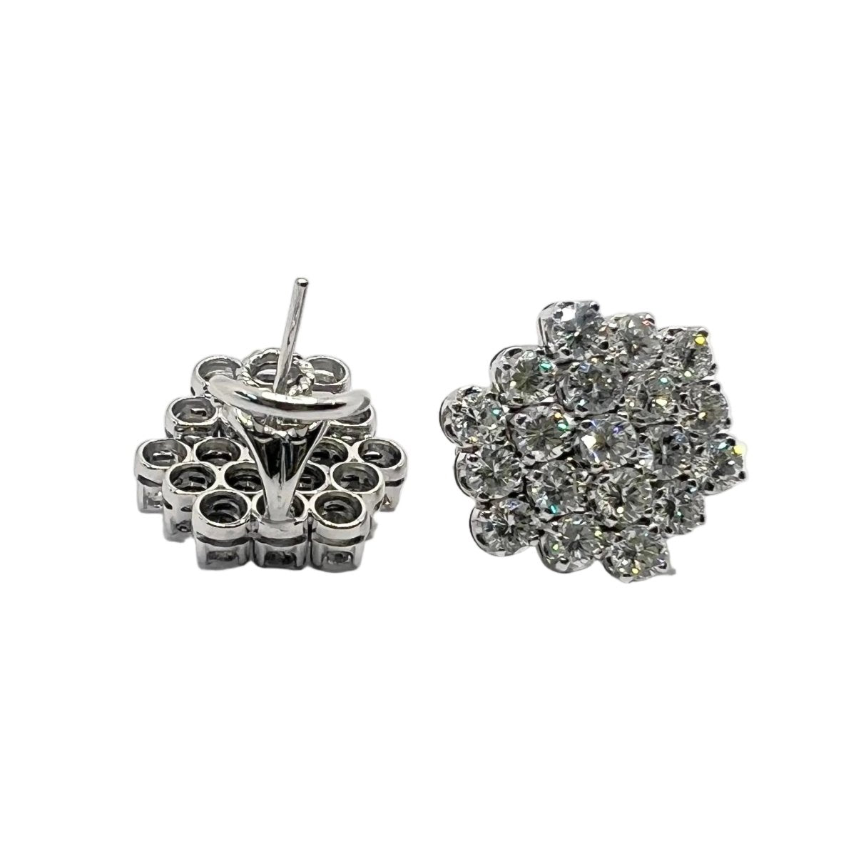 Boucles d'oreilles Clips en or blanc et diamants - Castafiore