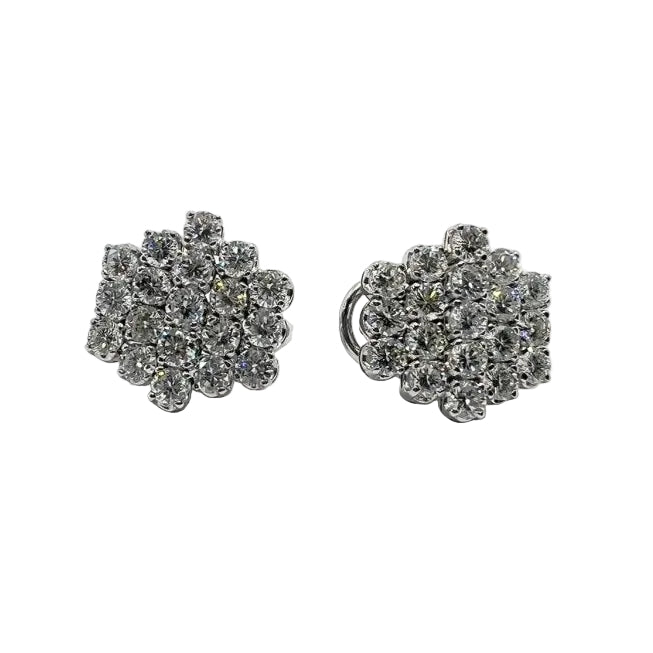Boucles d'oreilles Clips en or blanc et diamants - Castafiore