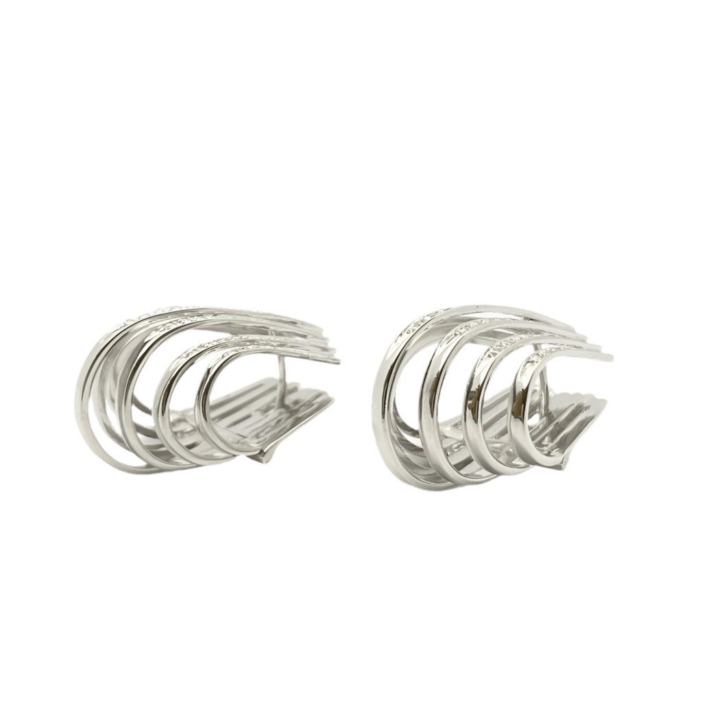 Boucles d'oreilles Clips en or blanc et diamants - Castafiore