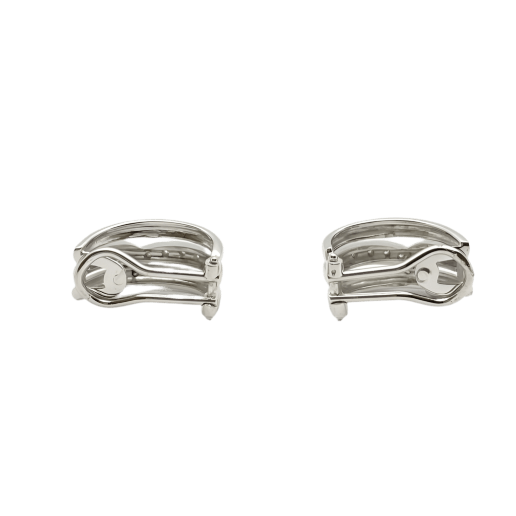 Boucles d'oreilles Clips en or blanc et diamants - Castafiore