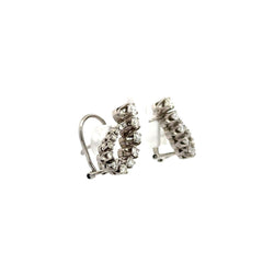 Boucles d'oreilles Clips en or blanc et diamants - Castafiore