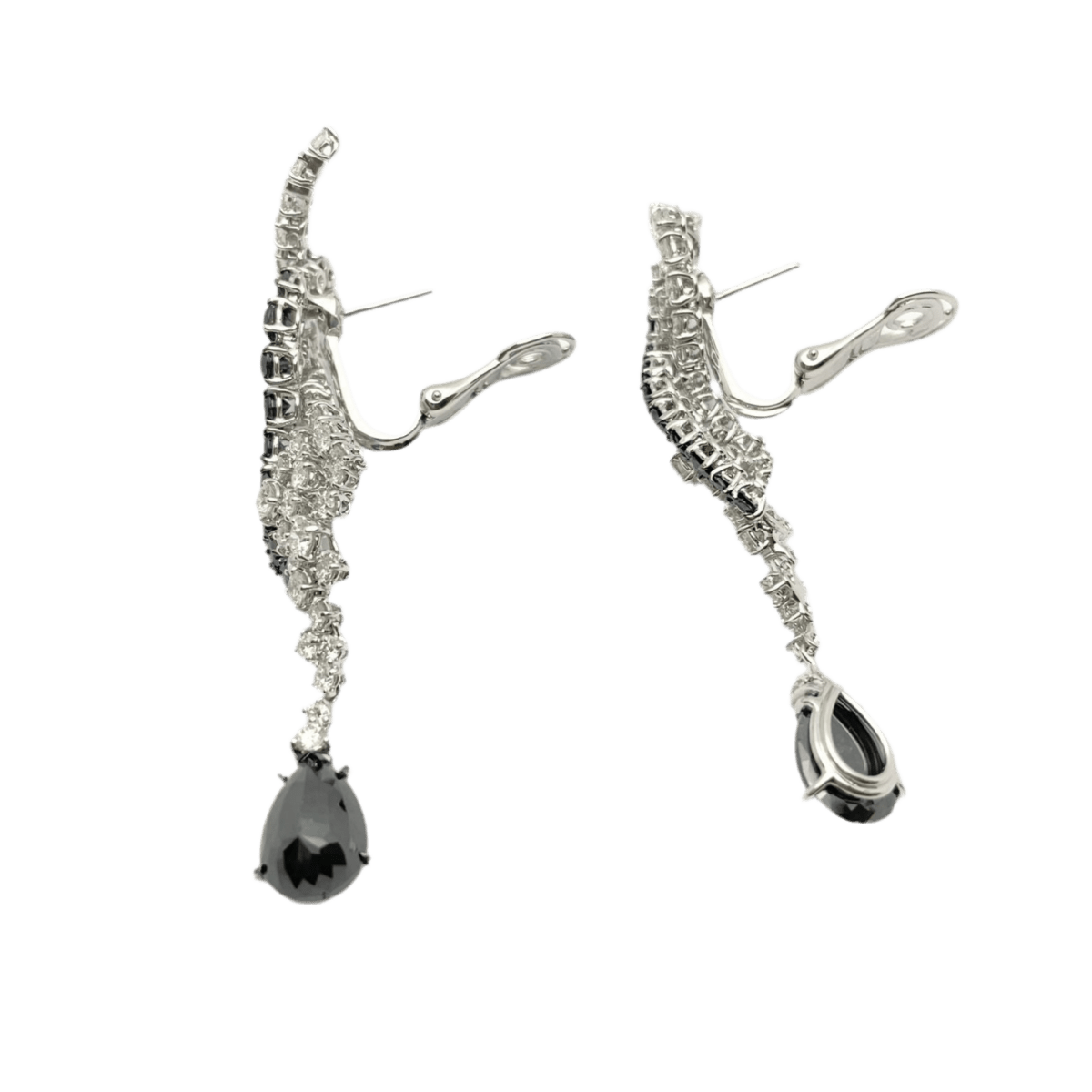 Boucles d'oreilles Clips en or blanc et diamants - Castafiore