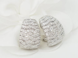 Boucles d'oreilles Clips en or blanc et diamants - Castafiore