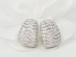 Boucles d'oreilles Clips en or blanc et diamants - Castafiore