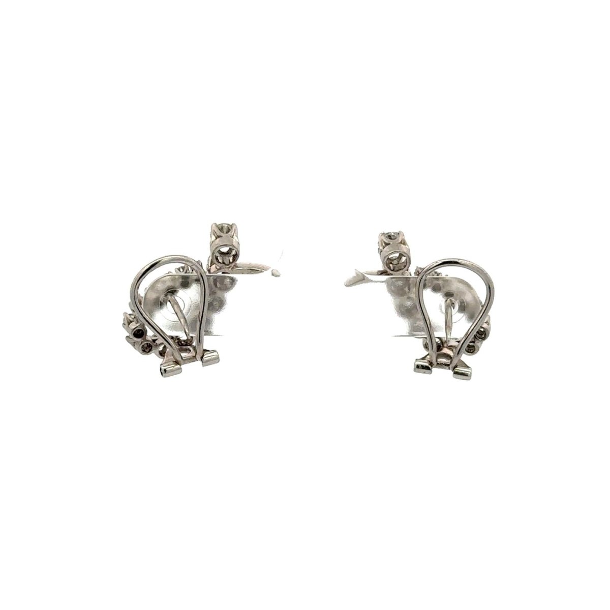 Boucles d'oreilles Clips en or blanc et diamants - Castafiore