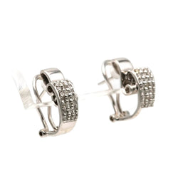Boucles d'oreilles Clips en or blanc et diamants - Castafiore