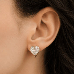 Boucles d'oreilles Clips en or blanc, or jaune et diamants - Castafiore
